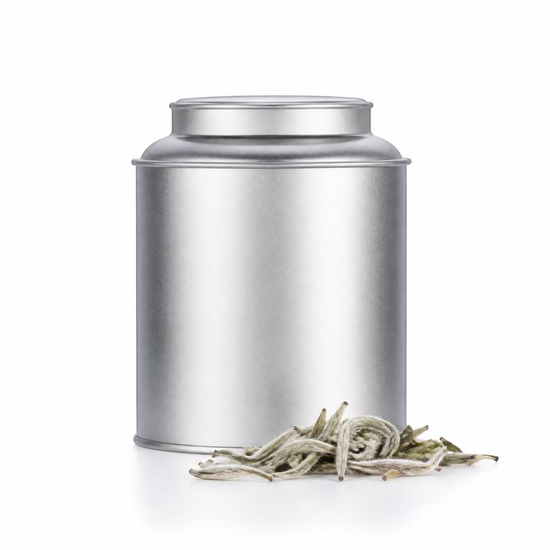 白毫银针 - 银色锡罐装明前特级白茶